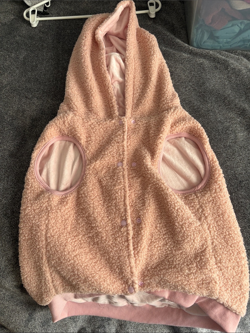 Plush Pink Sherpa Dog Hoodie Vest